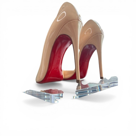Christian Louboutin So Kate 120 Sz 38 5 - Nude Pointed Toe Red Heel - Box & Bag - Picture 2 of 16